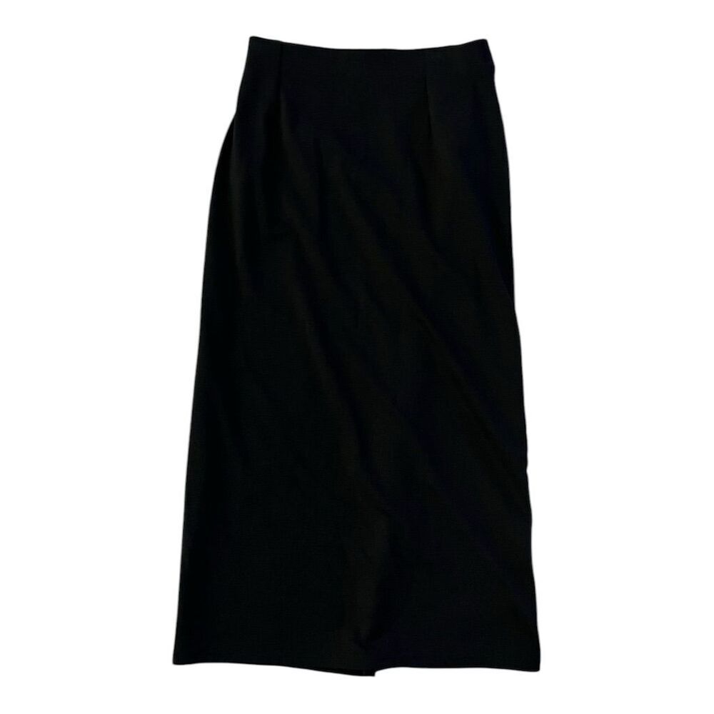 NY & CO Women's Black full length Pencil‎ Skirt Size L Elastic Waist Casual